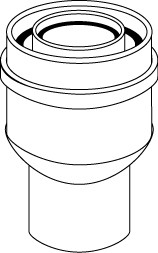 Almeva AL2 Koncentrikus bővítő idom - DN60/100-ról DN80/125-re