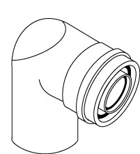 Almeva AL2 Koncentrikus ellenőrző könyök idom 90° - DN60/100