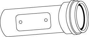 Almeva AL1 Ellenőrző egyenes idom 250mm (fehér) - DN100