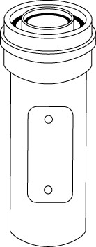 Almeva AL2 Ellenőrző egyenes idom 250mm - DN80/125