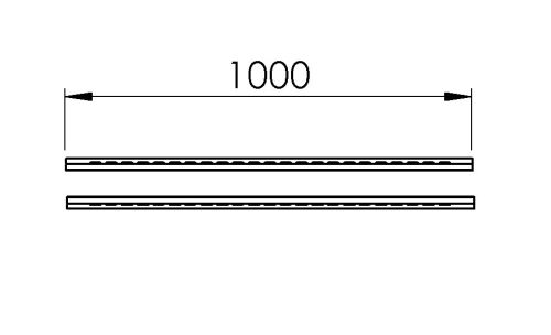 Almeva U-profil 1000mm - DW25