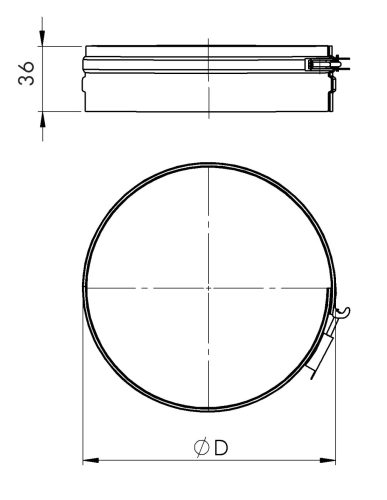 Almeva Rögzítő bilincs idomokhoz - DW25/200