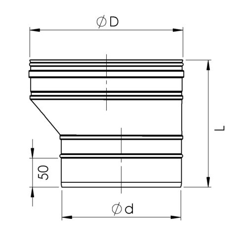 Almeva Bővítő idom (excentrikus) - EW/200/230