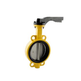   A1124* – Pillangószelep gázra (wafer) – Ház: GG25, Tányér: SS316, Ülék: NBR DN50