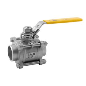 A791 – Saválló 3 részes hegtoldatos (BW) gömbcsap DN8