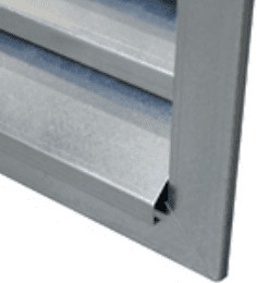 Glossy (SIG) BLR-S50 1000 x 800 Horganyzott acél kültéri esővédő fixzsalu