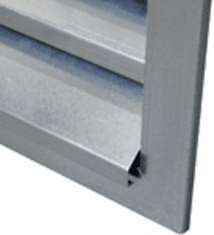 Glossy (SIG) BLR-S50 800 x 400 Horganyzott acél kültéri esővédő fixzsalu