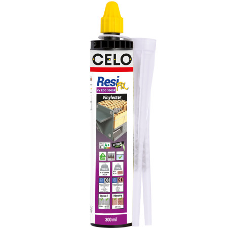 Vegyi dübel ResiFIX VY ECO, 300ml, 2 keverő csőrrel