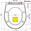 WC–ülőke univerzális SOFTCLOSE, Duroplast