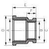 Sárgaréz szűkített karmantyú 3/4'' x 1/2''