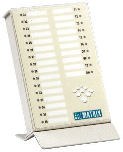 MATRIX VisionUltra RSD Fővonali és mellékállomás állapotát kijelző LED konzol, névcímke, VISIONULTRA központokhoz.