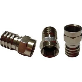   F csatlakozó krimpelhető RG-6-ra Professzionális F csatlakozó, RG-6 koax kábelhez, krimpelhető.