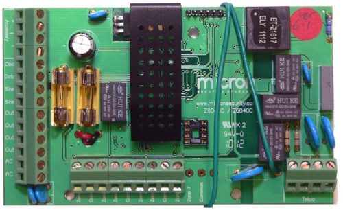 Micron SCORPION Z5120C panel 5+1 zónás, kommunikátoros, 2 partíciós riasztóközpont.