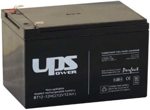 UPS 12V 12Ah 12V, 12Ah, zselés, ólom akkumulátor, gondozásmentes, 151x98x98mm, 3.45kg.