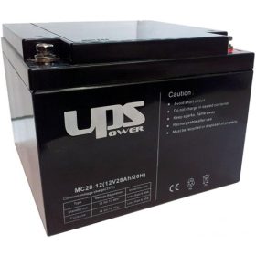   UPS 12V 28Ah 12V, 28Ah, zselés, ólom akkumulátor, gondozásmentes, 175x126x166mm, 8.6kg.