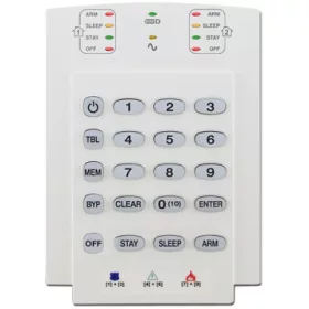   PARADOX K10V 10 zónás vezetékes LED kezelő, álló, 2 partíció, MG5000/5050 és Spectra központokhoz.