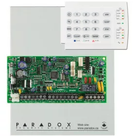   PARADOX SP4000 + K10H 4 (32) zóna, 2 partíció, StayD, kommunikátor, 1 PGM, fémdoboz, K10H kezelővel.