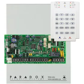   PARADOX SP4000 + K10V 4 (32) zóna, 2 partíció, StayD, kommunikátor, 1 PGM, fémdoboz, K10V kezelővel.