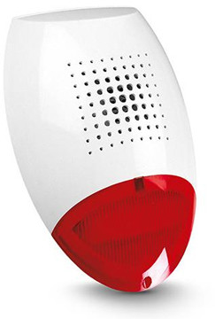 SATEL SP500R Kültéri piezzo hang- fényjelző, vörös színű.