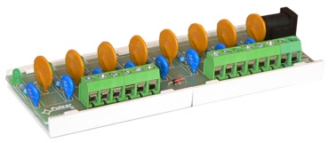 PULSAR AWZ579 Tápfeszültség elosztó, 8 kimenet, 1A terhelhetőség, PTC védelem, 10-30VDC.