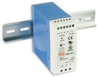 Mean Well MDR-60-12 Mini, DIN sínre szerelhető kapcsolóüzemű tápegység, 12 VDC, 0-5 A, 60 W.