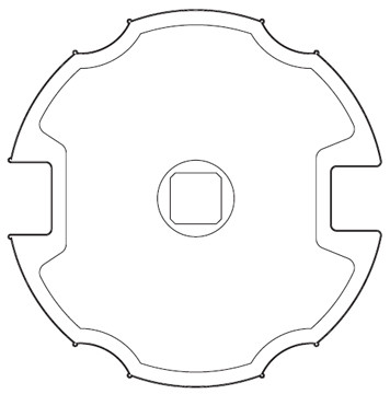 VDS 43380/059 Redőny illesztő közgyűrű, VDS redőnymotorokhoz, csúcsíves, 78mm.