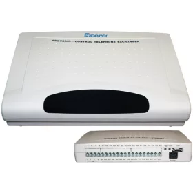   EXCELLTEL CDX-CP832-416 Telefonközpont, 4(8) fővonal, 16(32) mellék, hívószámkijelzés, beválasztás, kaputelefon, RS232.