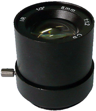 FEIHUA FH-0812F-MP 8mm, 34°, F/1.2, 1/3 col, fix írisz, CS, 1.3 Megapixel, IR szűrő.