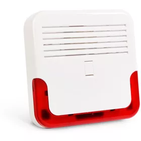   SATEL SD6000R Kültéri, dinamikus hang- és fényjelző, akkumulátoros, 120dBm, 4 hangjelzés, piros, 12 VDC.