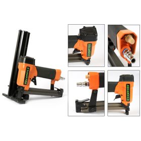   SOCONAILS 8016PC pneumatikus síktáras tűzőgép műanyag zárósapkát is kilő, papírhoz, ponyvákhoz, fóliákhoz, lemezekhez