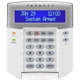   PARADOX Digiplex K641BL+ 32 karakteres, alfanumerikus LCD kezelő, kék háttér, Digiplex központokhoz, lekerekített.