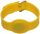 S. AM Wristband No.6 125 kHz sárga Proximity szilikon karkötő, óra formájú, csatos, állítható szíj, vízálló, TK4100, 125kHz, sárga.