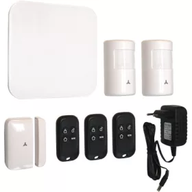   MXK MK-T1 Vezeték nélküli riasztóközpont szett, PSTN kommunikátor, 1 nyitás, 2 infra, 3 távvezérlő, táp.