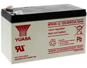 YUASA 12V 45W 12V, 45W (8, 5Ah), zselés, ólom akkumulátor, gondozásmentes, 151x65x97mm, 2.7kg.