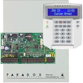   PARADOX Digiplex DGP-EVO192 + K641BL+ 8/16, max.192 zónás központ+fémdob.(8 part., 999 kód, 254 modul, 32 ajtó) K641BL+ kezelővel.