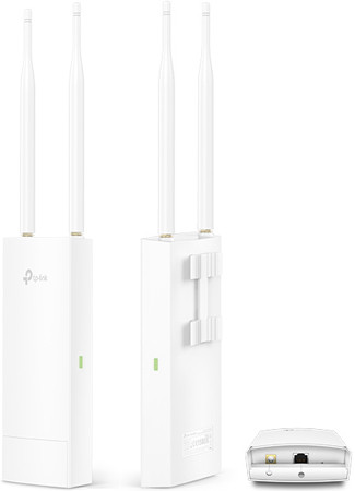 TP-LINK EAP110-OUTDOOR Kültéri hozzáférési pont, 2.4 GHz, 300Mbps, IEEE 802.11b/g/n, PoE, 24VDC.