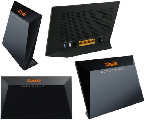 KASDA KA1900 Vezeték nélküli router, 2.4/5GHz, 600/1300 Mbps, 802.11b/g/n/a/ac, USB2.0/3.0, 12VDC.