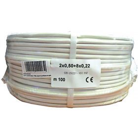 Erősített 2 x 0.5 + 8 x 0.22 réz