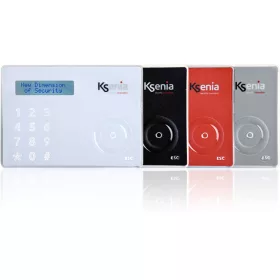   Ksenia ergo LCD kezelő lares 4.0 központokhoz, alfanumerikus, mikrofon és hangszóró, cserélhető előlap.