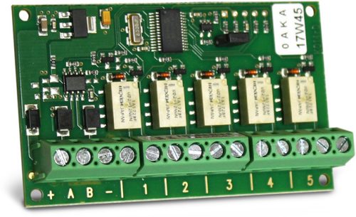Ksenia auxi relay bővítő modul Bővítő relé modul Ksenia lares 4.0 riasztóközpontokhoz, 5 kimenet, 13, 8VDC.