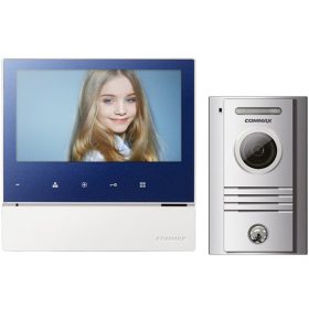   COMMAX CDV-70H/DRC-40K Egylakásos video kaputelefon szett, 4 vezetékes, kézi beszélő nélküli, 7", , kék/ezüst.