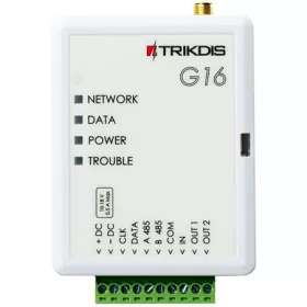   TRIKDIS G16-2G Univerzális kommunikátor és riasztó vezérlő, GSM/2G, közvetlen elérés: Paradox, DSC, Pyronix.