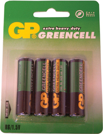 GP 15GU4 AA 4 db AA méretű tartóselem, R6, ceruzaelem, 1, 5 V.