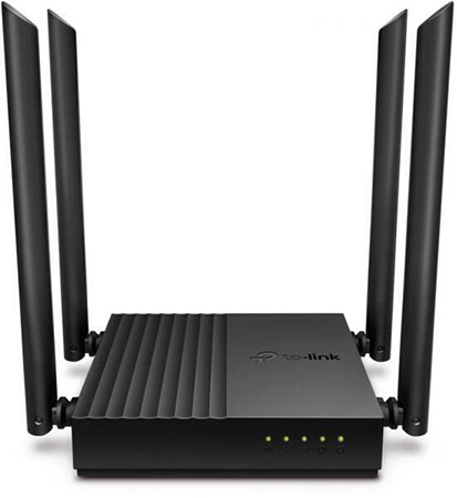 TP-LINK ARCHER C64 AC1200 Vezeték nélküli router, gigabit, 2, 4 GHz/5 GHz, 400/867 Mbps, MU-MIMO, 802.11/ac/n/a, 9 VDC.