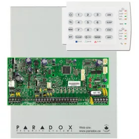   PARADOX SP5500+ és K10H 5 (32) zóna, 2 partíció, StayD, kommunikátor, K10H kezelő, fémdoboz.