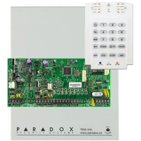   PARADOX SP5500+ és K10V 5 (32) zóna, 2 partíció, StayD, kommunikátor, K10V kezelő, fémdoboz.