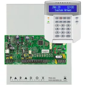   PARADOX SP5500+ és K32LCD+ 5 (32) zóna, 2 partíció, StayD, kommunikátor, K32LCD+ kezelő, fémdoboz.