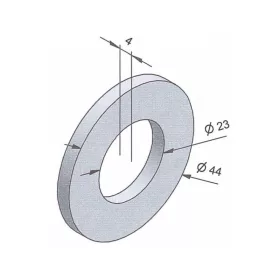 Távtartó betonmaró csillaghoz (D=44mm, d=23mm, s=4mm)