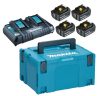 Makita akkumulátor 18V LXT Li-ion 4x6,0Ah + DC18RD töltő készlet + MAKPAC