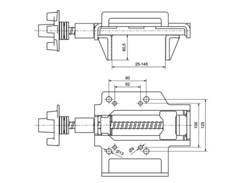ENAR zsaluvibrátor rögzítőelem (A típus - egyenes pofás)